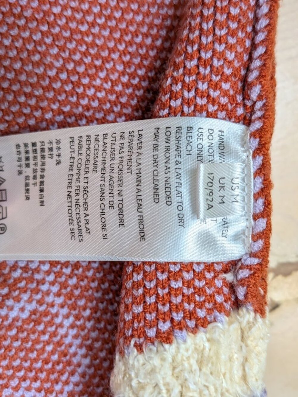 Urban Outfitters Dice Sweater Vest Medium Rust Lavender Y2K - Picture 9 of 12